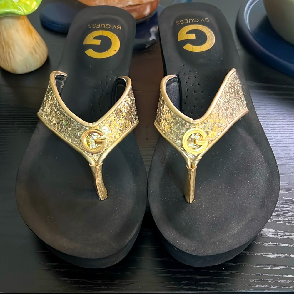 Guess Black and Gold wedge